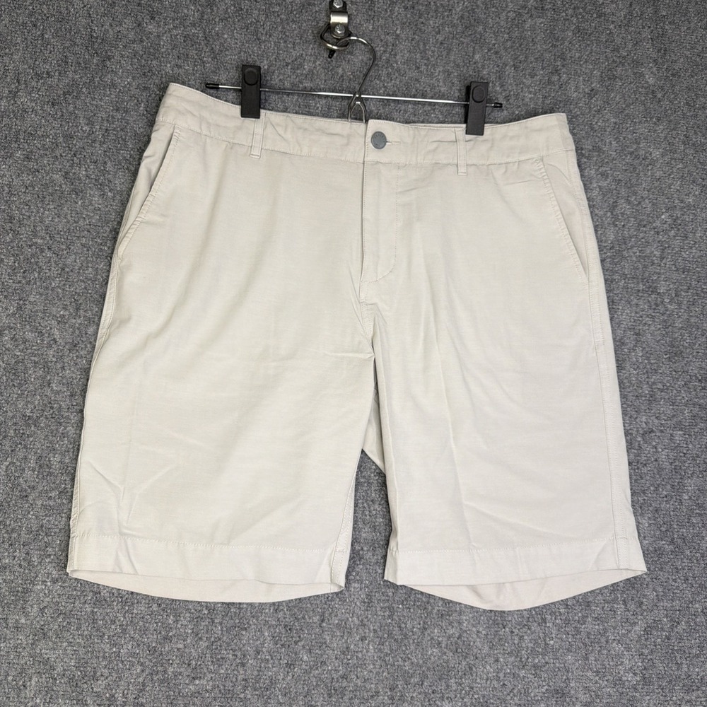 Mens Faherty All Day Shorts Gray Size 34 Golf Travel Stretch 9" Inseam